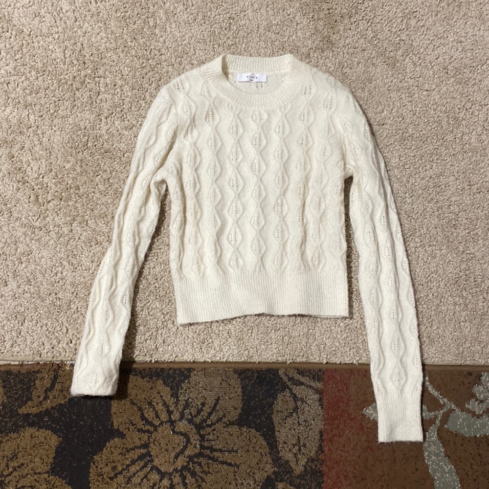 White light weight sweater size small